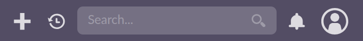 Global search bar in the top navigation