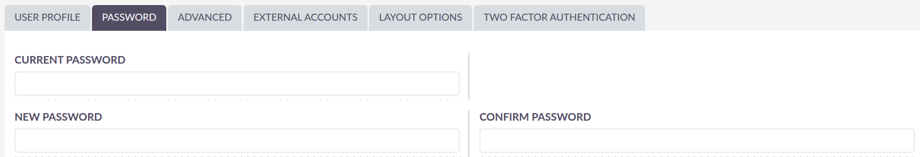 Password tab