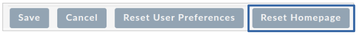 Reset Homepage button