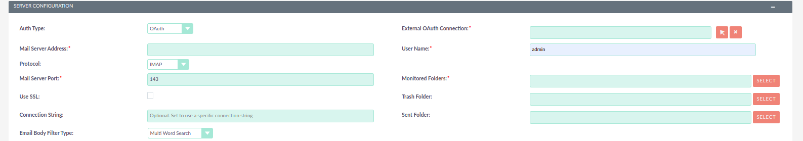 OAuth Server Configuration