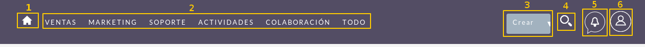 Menú de Navegación Superior 17Navigation menu